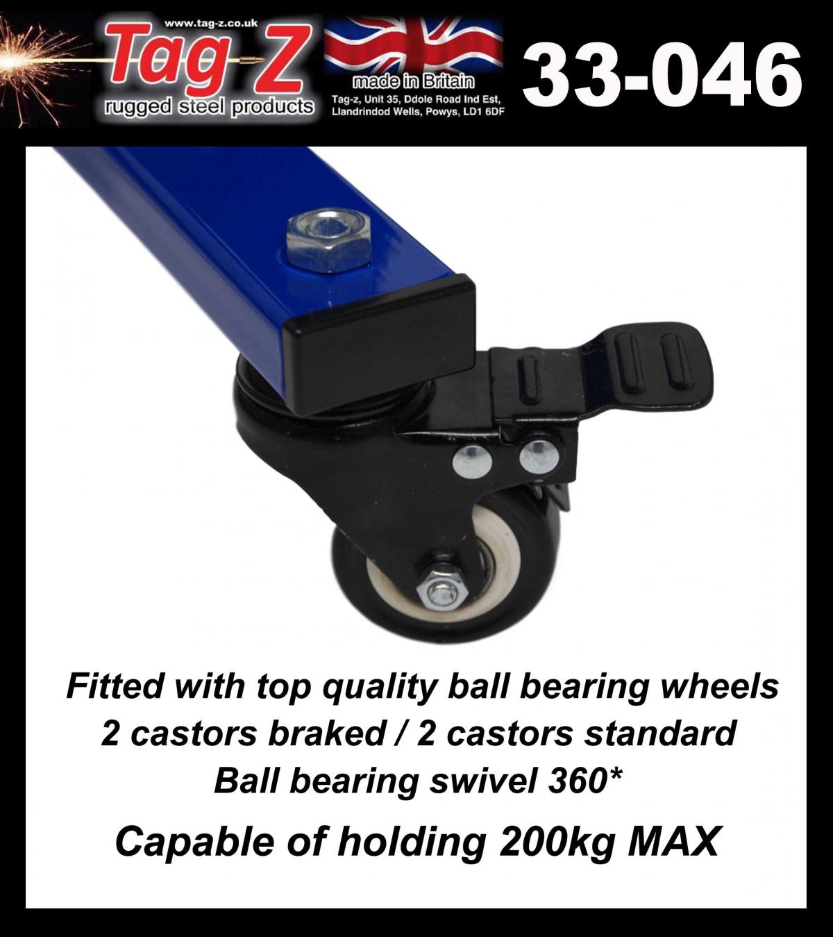 HD JACK-UP-STAND TWIN LEG v5, WHEEL ABOUT JACK-UP-STAND, MX & ENDURO 125>625CC BIKES