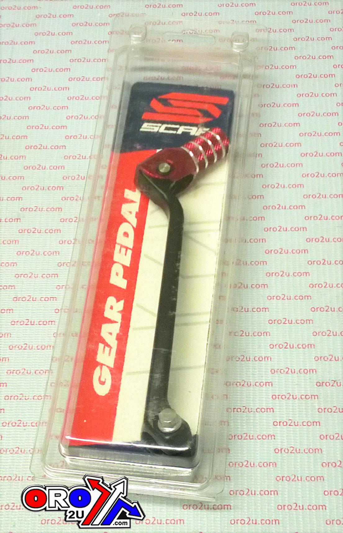 GEAR LEVER SHIFT 17-18 CRF450R, BLK/RED ALUMINIUM FORGED CRF250R 2018, SCAR RACING GSL121 700-MKE-305
