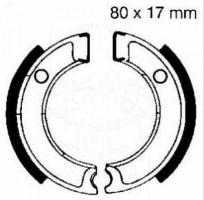 BRAKE SHOES YAMAHA, DP BRAKES 9109, PW50 (1980 to 2020), [S501 EBC]