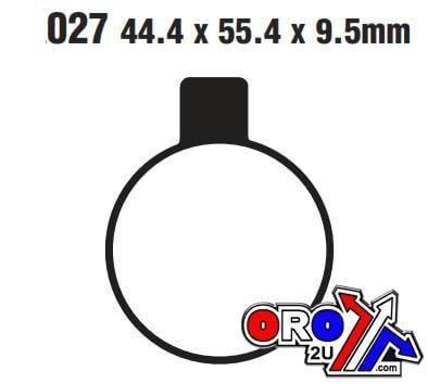 BRAKE PADS DISC SEMI-METAL, EBC FA027 / FA27 NORTON