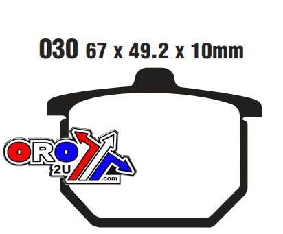 BRAKE PADS SINTERED METAL 10mm S1027AN