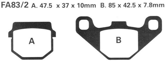 BRAKE PADS STD FA83 EBC