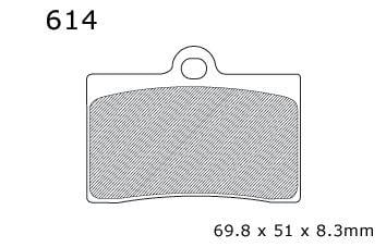 BRAKE PADS DP BRAKES HARD, DP614 Premium Sintered, 39-095