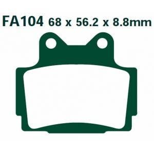 BRAKE PADS DISC SINTERED METAL, SIFAM S1004N (EBC FA104)