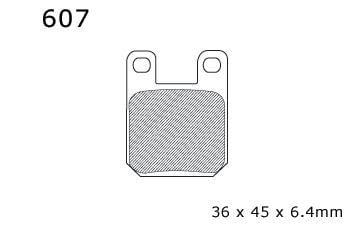 BRAKE PADS SINTERED DP BRAKES, DP607 Premium 41-607.H.DP