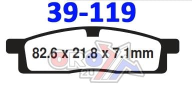 BRAKE PADS STD VD244 VESRAH S1095