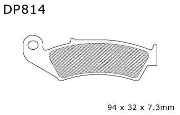 BRAKE PADS SINTERED DP BRAKES, DP814 Premium 41-814.H.DP, 39-125