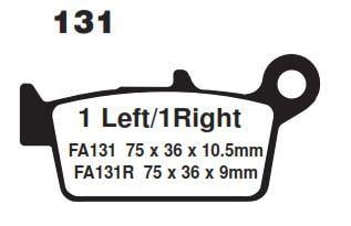 BRAKE PADS SINTERED RACING, MOTO-MASTER 091812 41-815.H.MM, 39-131