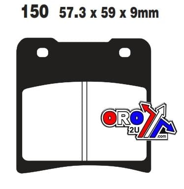 BRAKE PADS STD KEVLAR ORGANIC, EBC FA150SEMI-METAL BLACK