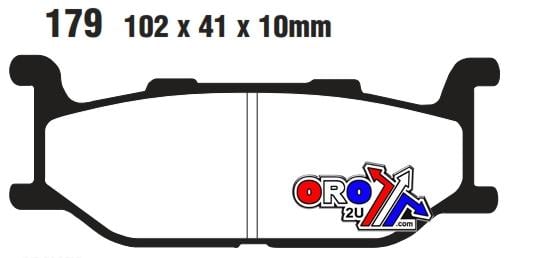 BRAKE PADS DISC SEMI-METAL, KYOTO S1079 BLACK (EBC FA179)