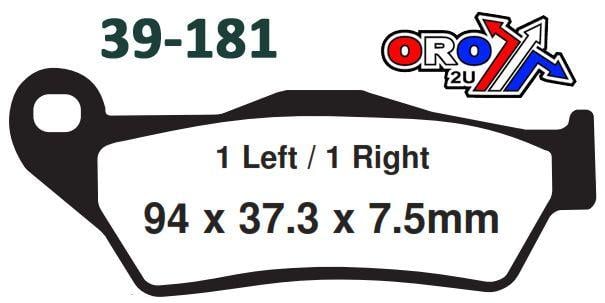 BRAKE PADS SINTERED NITRO, MOTO-MASTER 093021, 39-181