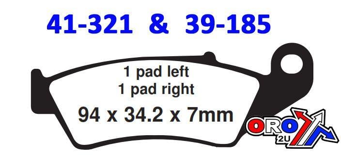 BRAKE PADS SINTERED DP BRAKES, DP321 Premium