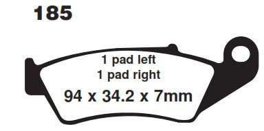 BRAKE PADS STD HON KAW YAM, MOTO-MASTER 093411
