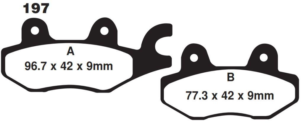 BRAKE PADS DISC EBC FA197