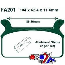 BRAKE PADS STD KEVLAR ORGANIC, EBC FA201 HARLEY DAVIDSON