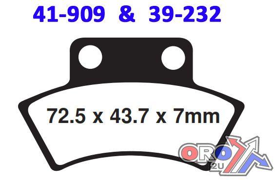 BRAKE PADS SINTERED NITRO, MOTO-MASTER 097621, 39-232, 41-909.H.NITRO
