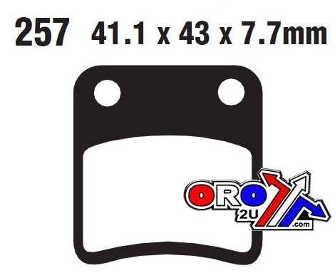 BRAKE PADS STD SCOOTER ORGANIC, EBC SFA257