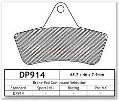 BRAKE PADS DP BRAKES HARD, DP914 Premium Sintered, 39-271