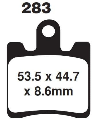 BRAKE PADS SCOOTER SINTERED, METAL EBC SFA283HH