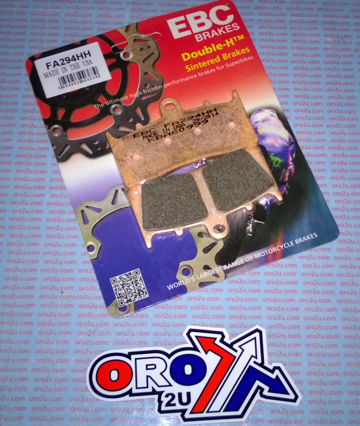 BRAKE PADS SINTERED METAL, EBC FA294HH GOLD