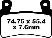 BRAKE PADS SINTERED METAL, EBC FA296HH GOLD
