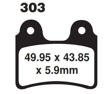 BRAKE PADS SINTERED METAL GOLD, SIFAM S9003N (EBC FA303HH)