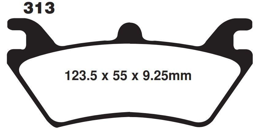 BRAKE PADS SINTERED METAL GOLD, FA313R EBC