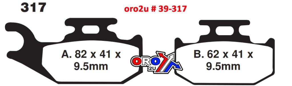 BRAKE PADS SEMI-METALLIC FA317
