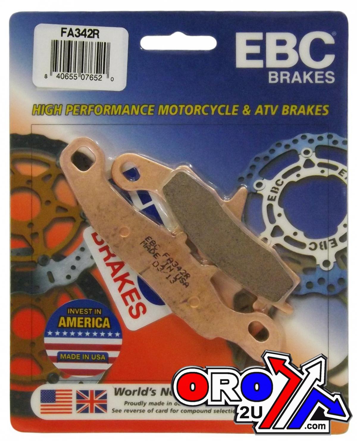 BRAKE PADS SINTERED EBC FA342R 39-342