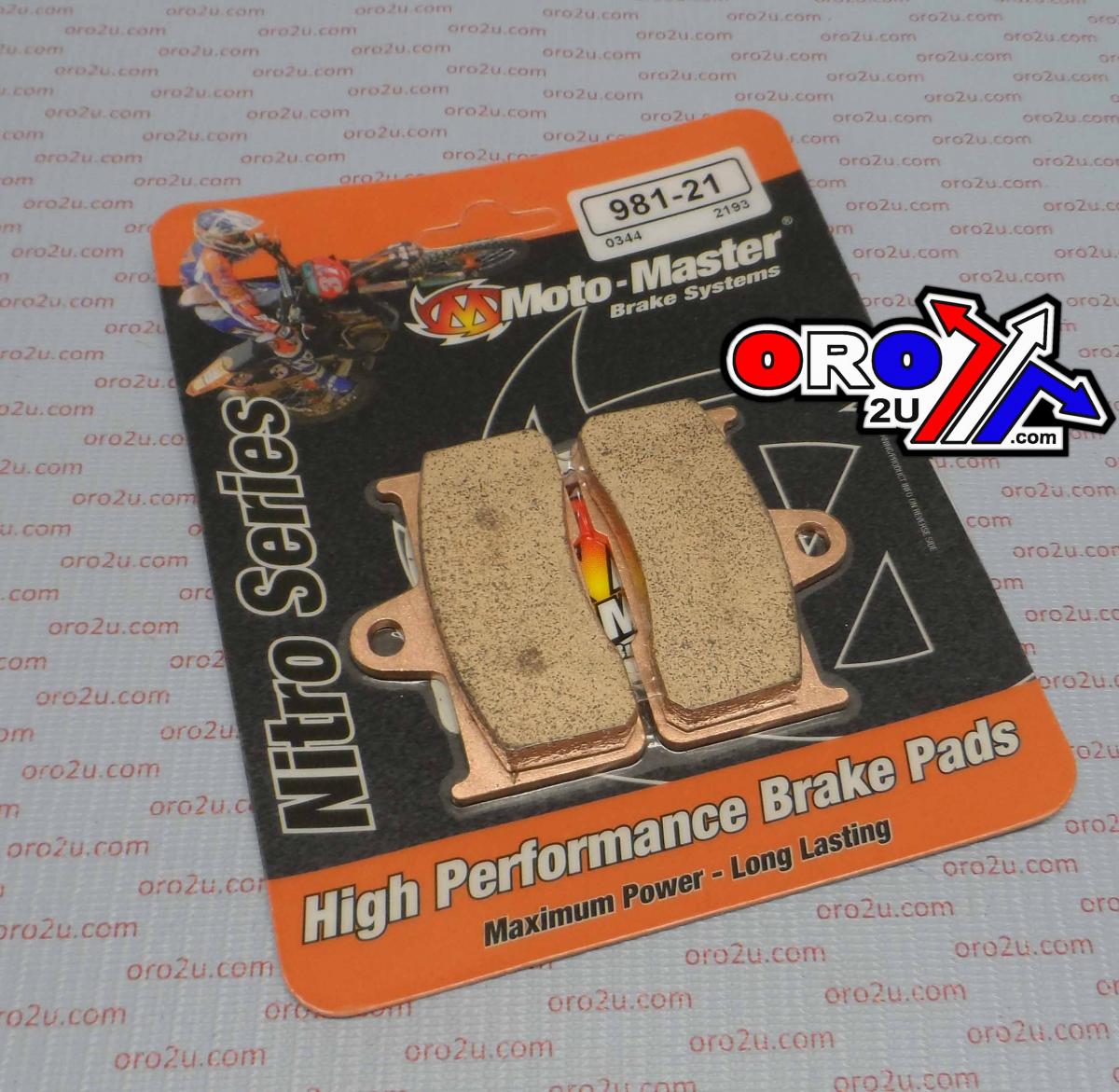 BRAKE PADS SINTERED NITRO, MOTO-MASTER 098121, 39-344