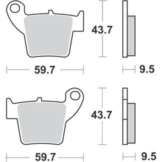 BRAKE PADS SINTERED DP BRAKES, DP921 Premium 41-921.H_DP