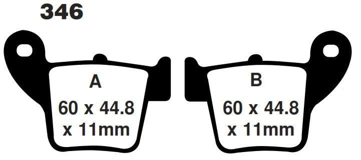 BRAKE PADS SINTERED NITRO, MOTO-MASTER 094321, 39-346