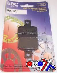 BRAKE PADS STD FA351 EBC, FA351TT, 39-351