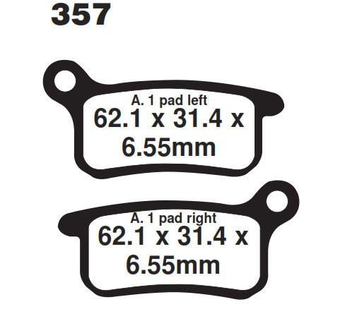 BRAKE PADS SINTERED NITRO, MOTO-MASTER 094621, 39-357