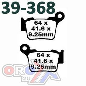 BRAKE PADS STD EBC FA368TT, FA368
