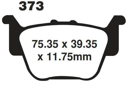 BRAKE PADS SINTERED METAL HARD, EBC FA373R R-PADS