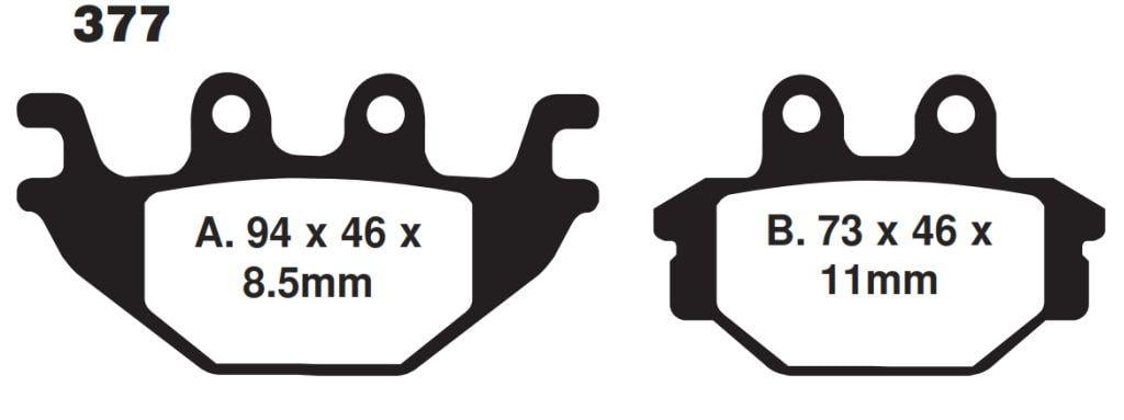 BRAKE PADS SINTERED NITRO, MOTO-MASTER 098321, 39-377
