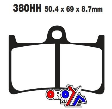 BRAKE PADS SINTERED METAL GOLD, FA380HH EBC