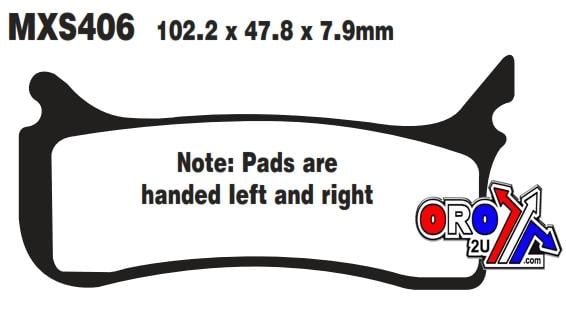 BRAKE PADS SINTERED METAL, EBC MXS406, KTM HUSABERG