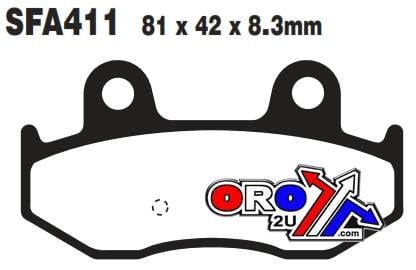BRAKE PADS STD SCOOTER ORGANIC, EBC SFA411
