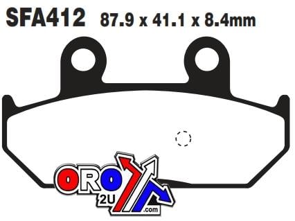 BRAKE PADS STD SCOOTER ORGANIC, EBC SFA412