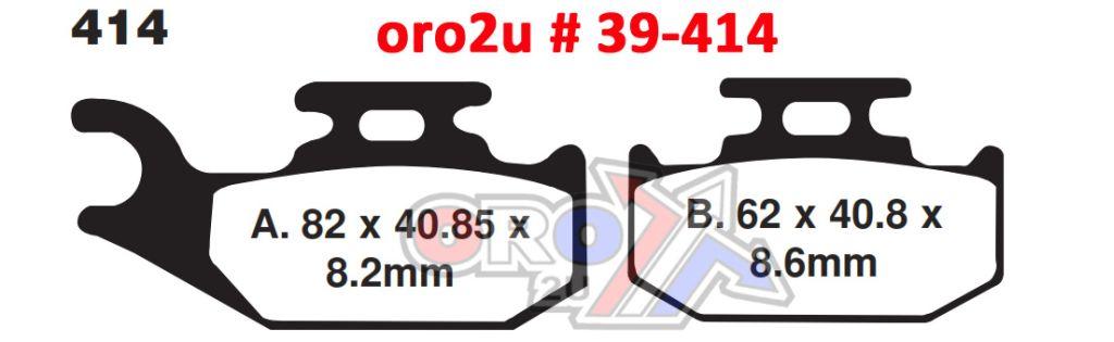 BRAKE PADS SINTERED EBC FA414R, RACING GOLD.H.EBC