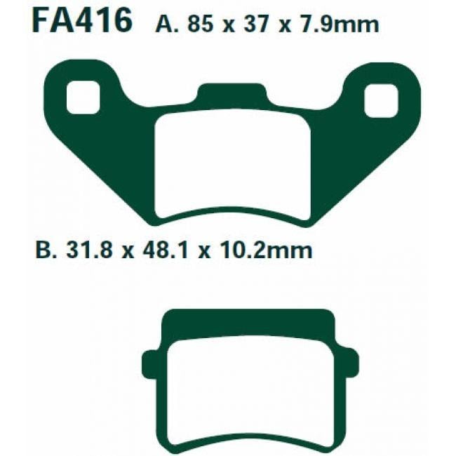 BRAKE PADS FA416TT EBC