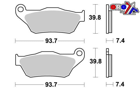BRAKE PADS STD SEMI-METAL, (EBC SFA430), 39-430.S.KYOTO S1190