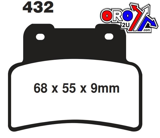 BRAKE PADS Kevlar organic, EBC FA432