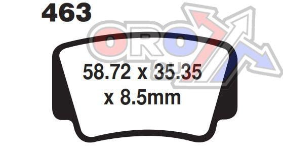 BRAKE PADS SINTERED EBC FA463R, RACING GOLD 41-990.H.EBC, 39-463