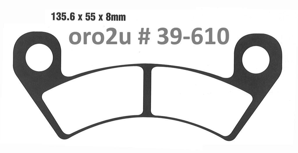 BRAKE PADS SINTERED FA610R EBC 39-610