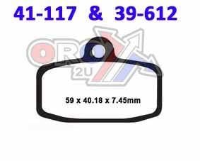 BRAKE PADS SINTERED NITRO, MOTO-MASTER 097421, 39-612, 41-117.H.NITRO