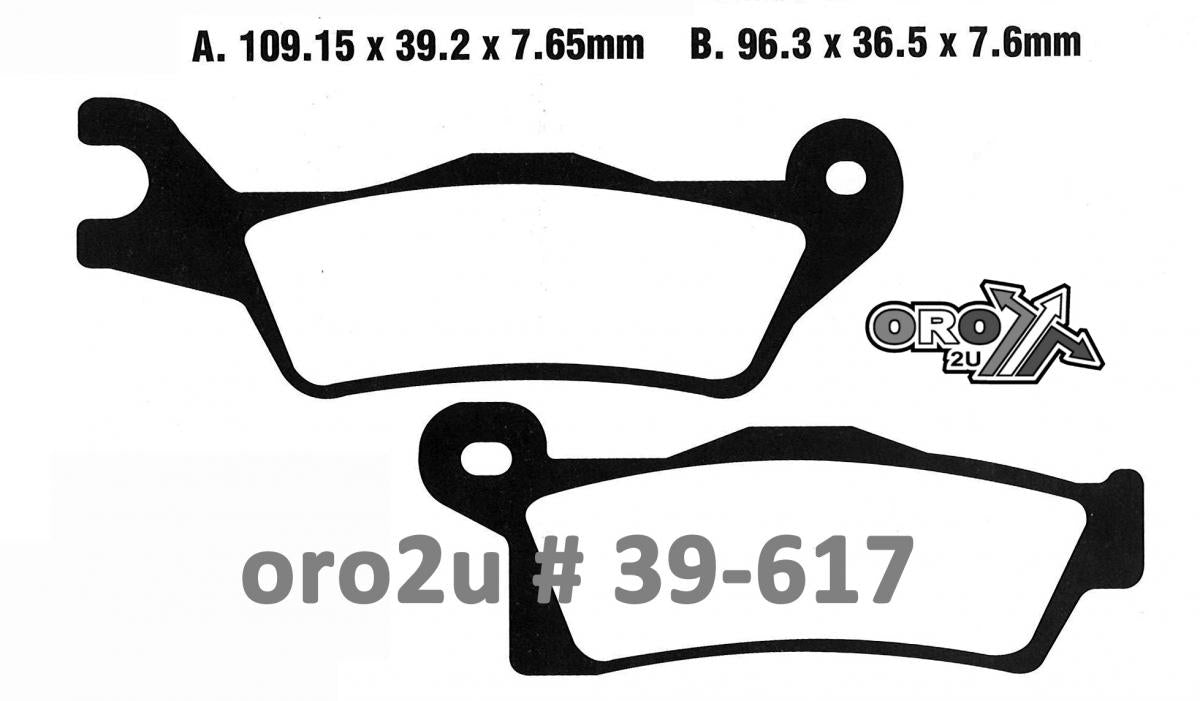 BRAKE PADS SINTERED METAL HD, QD-D EXTREME RIGHT, AT-05266F, 39-617.BR DB2215