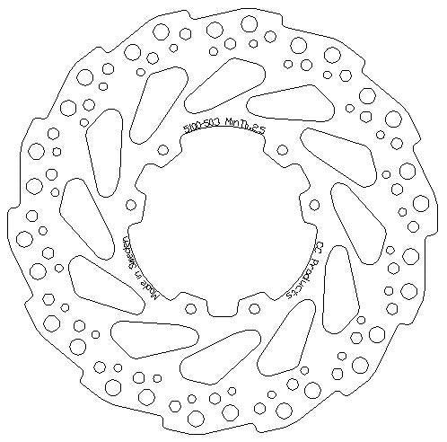 270 DISC FRONT 95-13 CR CRF, CrossCenter 5100-503 OVERSIZE